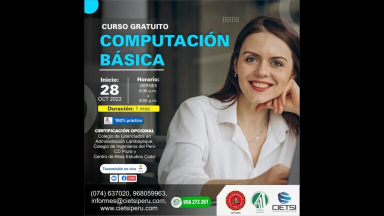 Cursos de Computación Gratuitos con Certificación Oficial en Chile