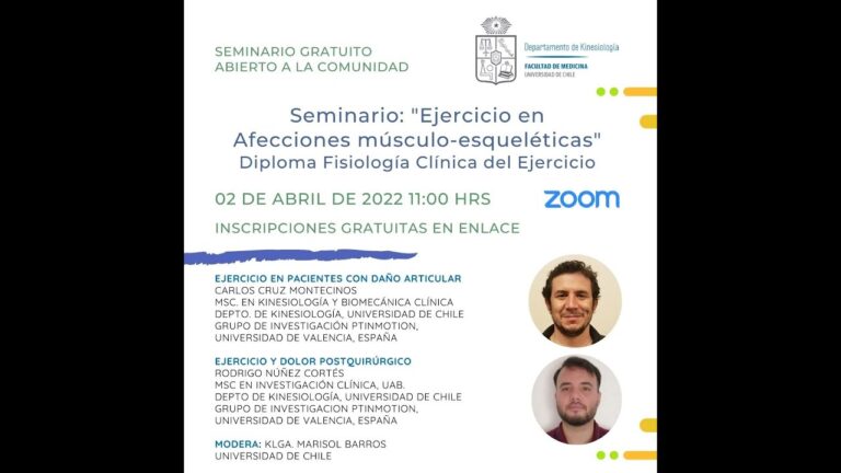 Oportunidades en Kinesiolog&iacute;a y Fisiolog&iacute;a en la Universidad de Chile