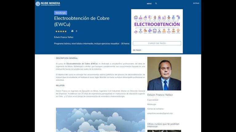 Optimizaci&oacute;n del Curso de Plantas SX-EW en Chile