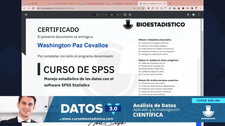 Mejora tus habilidades con el curso de SPSS en Chile