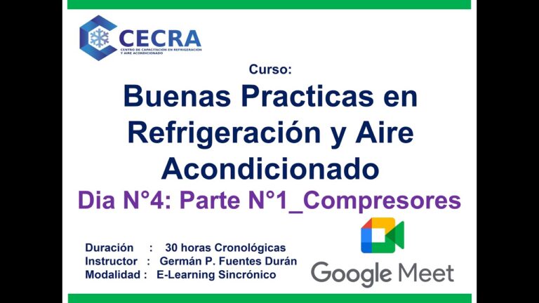 Curso de Buenas Prácticas en el Uso de Refrigerantes en Chile